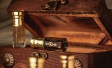 attar on luxury wooden storage box